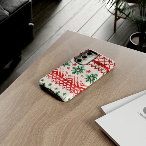Watercolor Study of Christmas Patterns - Impact Resistant Phone Case
